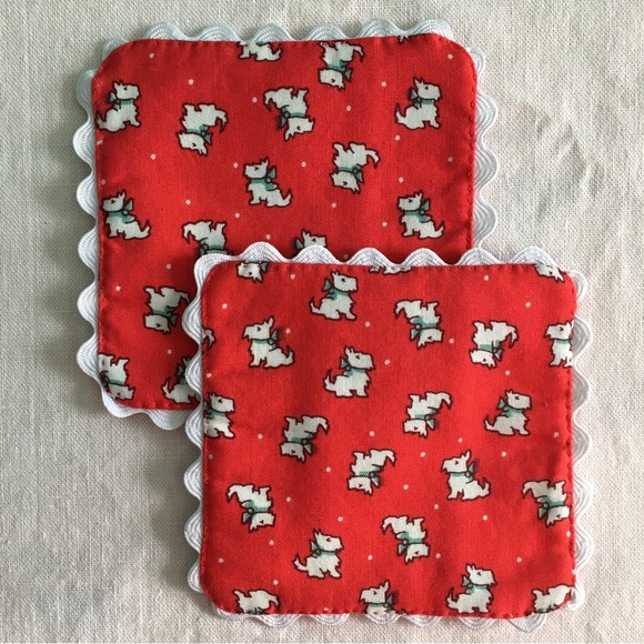 ✨Handmade Vintage-style Scottie Dog Coasters, set of 2✨ - Picture 13 of 13